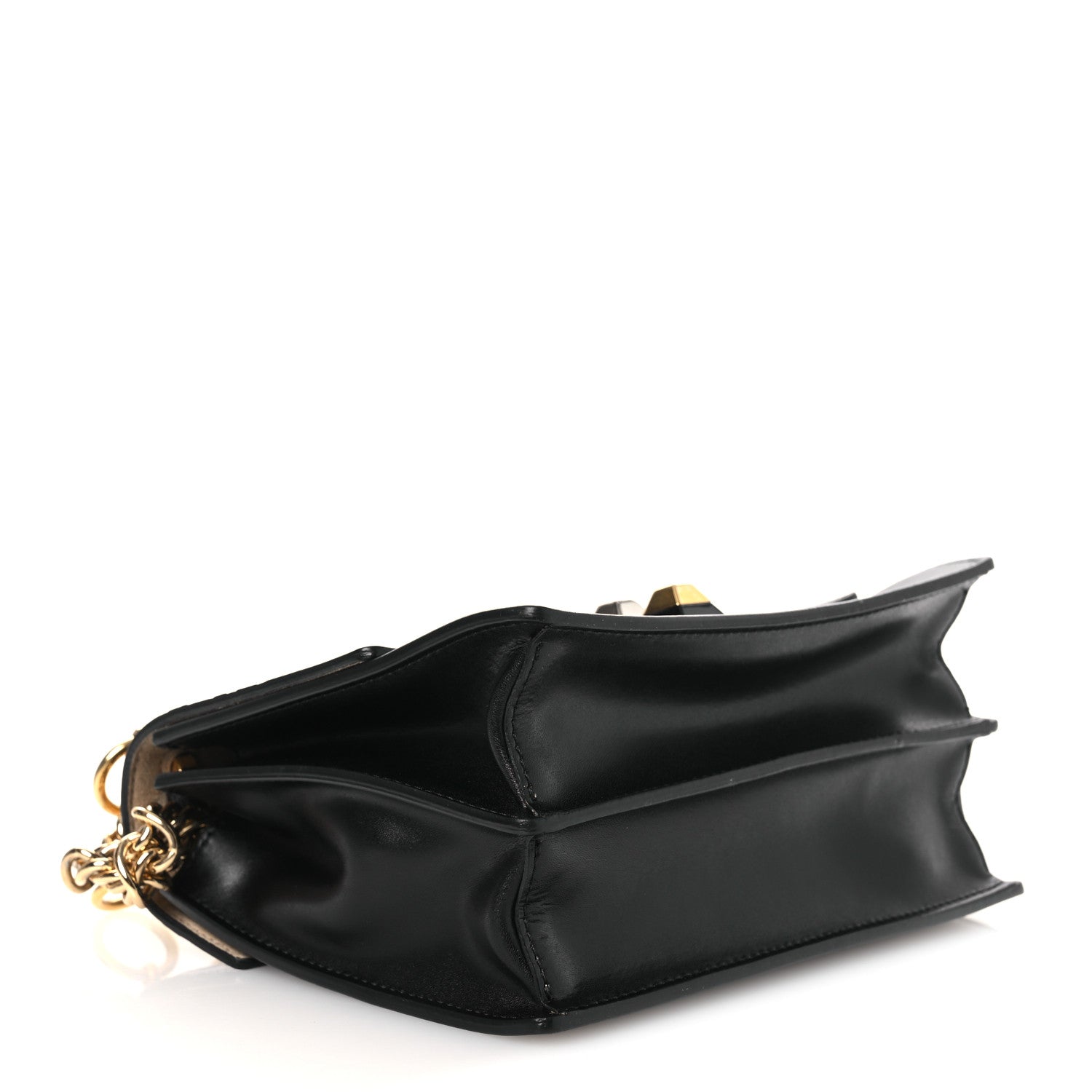 Vitello Liberty Bi-Color FF 1974 Embossed Small Kan I Shoulder Bag Black Maya