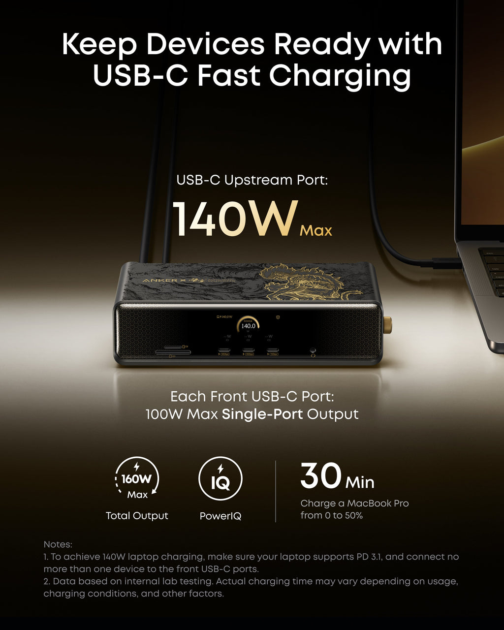 Anker Prime Docking Station (14-in-1, Triple Display, DisplayLink) with DL7400