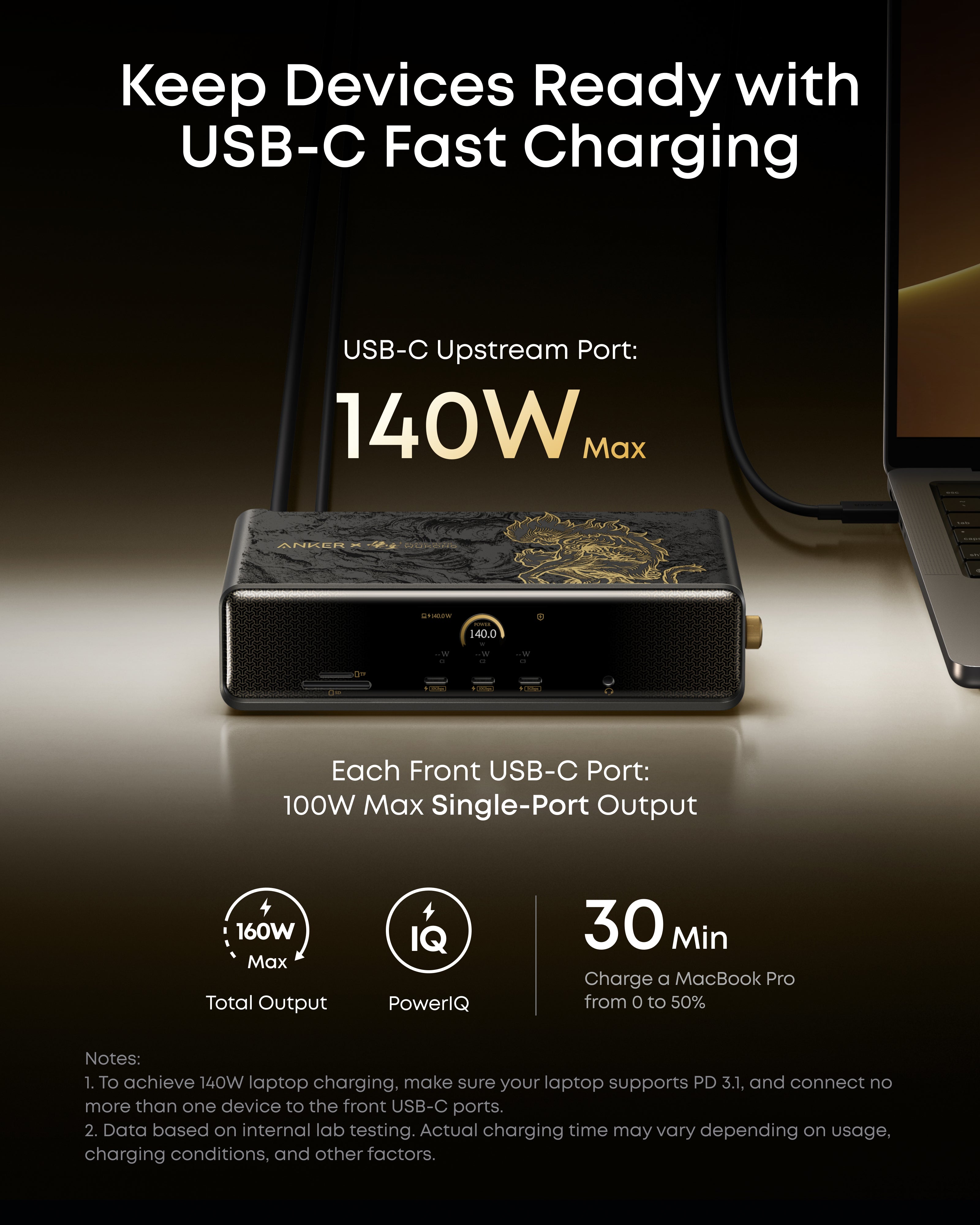 Anker Prime Docking Station (14-in-1, Triple Display, DisplayLink) with DL7400