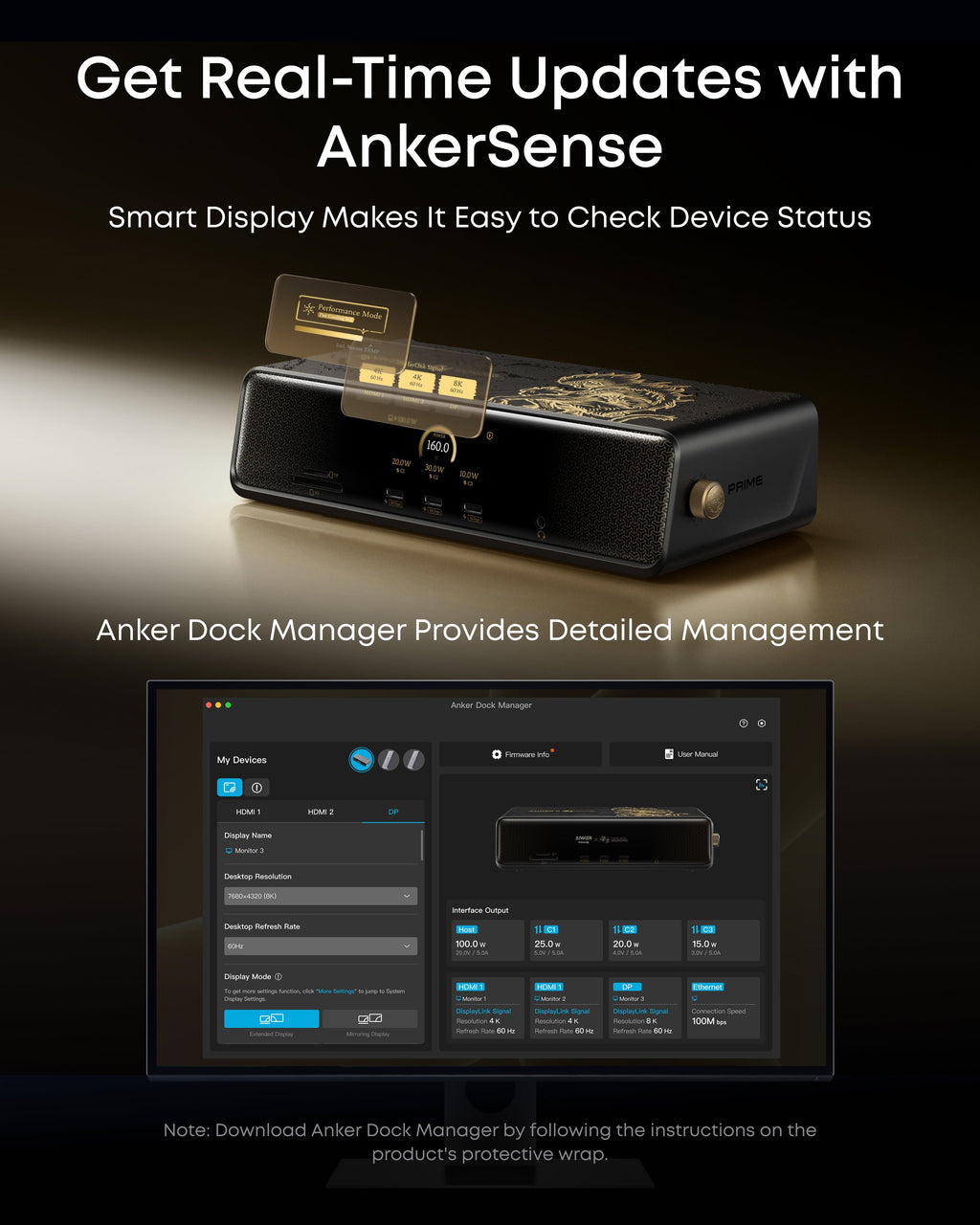 Anker Prime Docking Station (14-in-1, Triple Display, DisplayLink) with DL7400