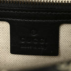 X BALENCIAGA Calfskin Matelasse Logo Print Small GG Marmont Shoulder Bag Black