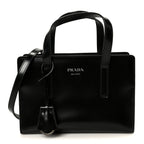 Spazzolato Mini Re-Edition 1995 Double Handle Handbag Black