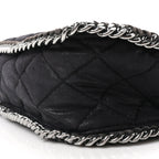 Shaggy Deer Quilted Falabella Shoulder Bag Black