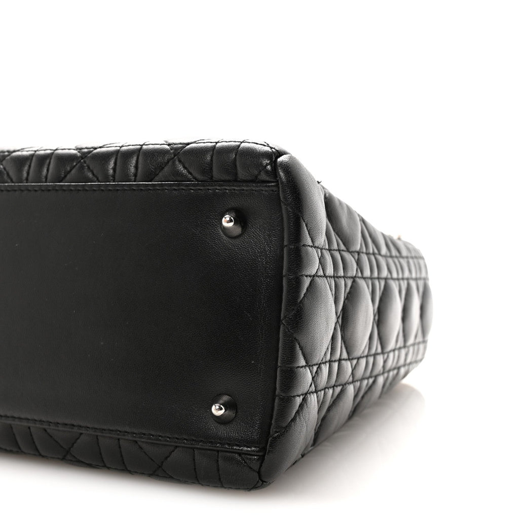 Lambskin Cannage Medium Lady Dior Black