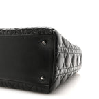 Lambskin Cannage Medium Lady Dior Black