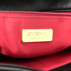 Goatskin Quilted Large Chanel 19 Flap Black