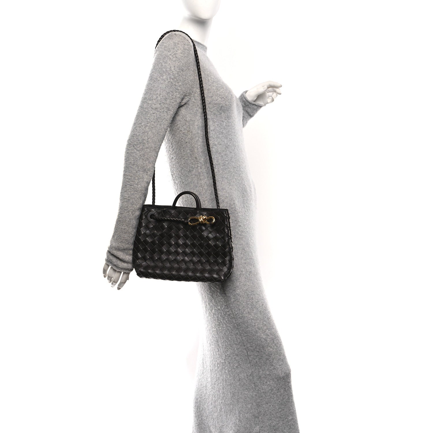 Nappa Intrecciato Small Andiamo Shoulder Bag Fondant