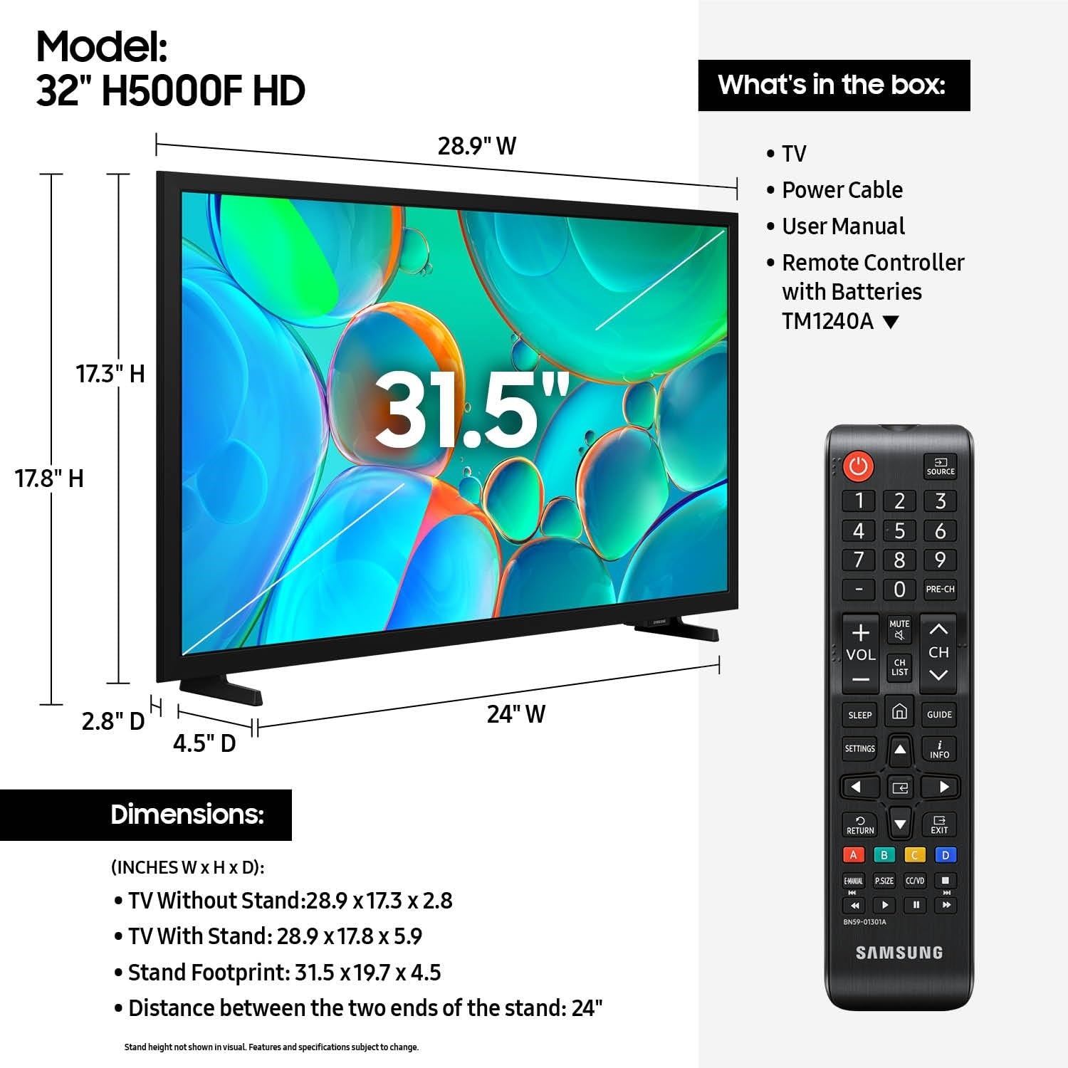 UN32H5000FF 32" Smart LED-LCD TV