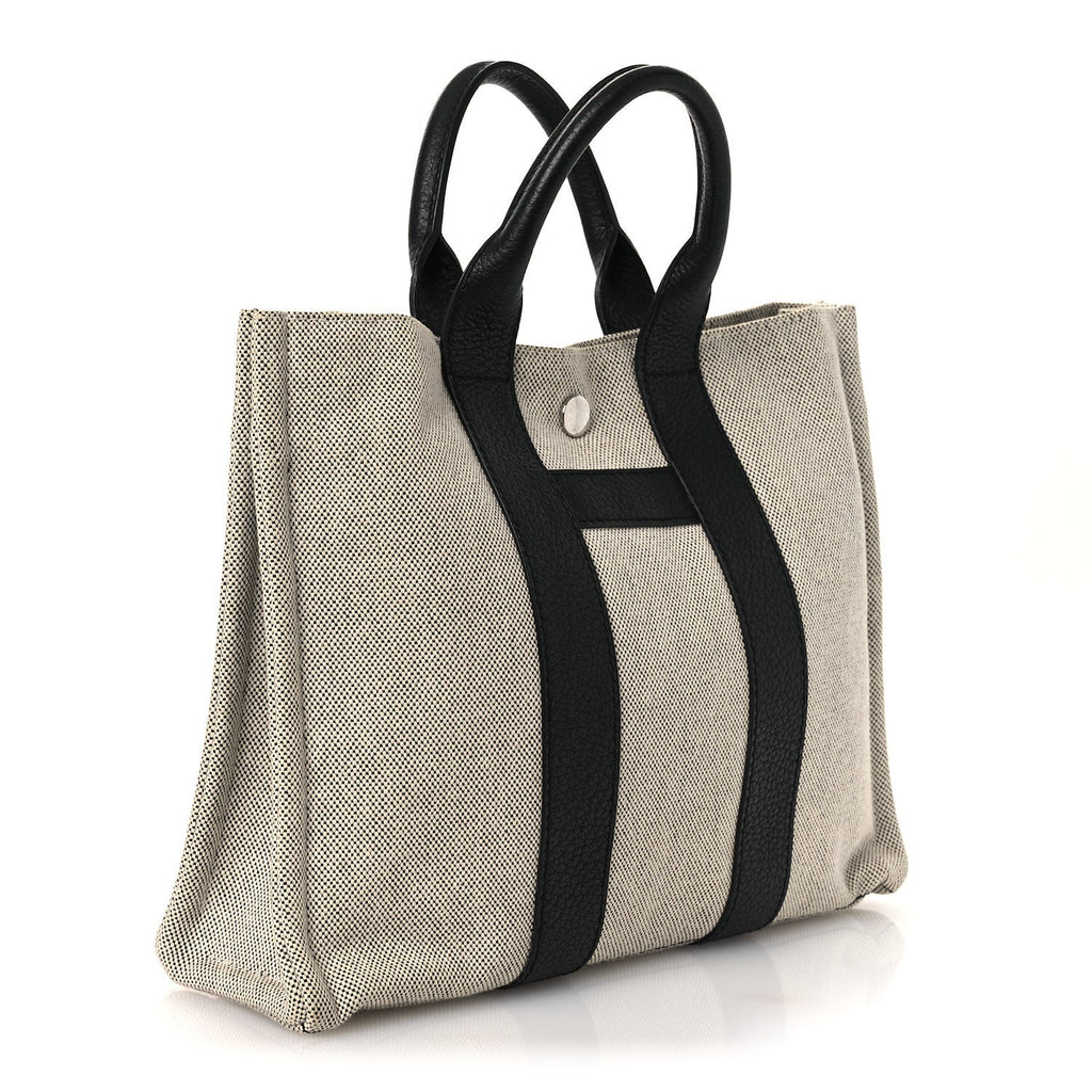 Toile Taurillon Clemence Sac Harnais Tote PM Black