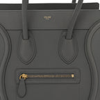 Baby Drummed Calfskin Micro Luggage Kohl