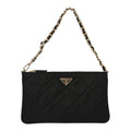 Re-Nylon Tessuto Impuntu Quilted Re-Edition 1995 Chaine Pouch Black