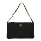 Re-Nylon Tessuto Impuntu Quilted Re-Edition 1995 Chaine Pouch Black