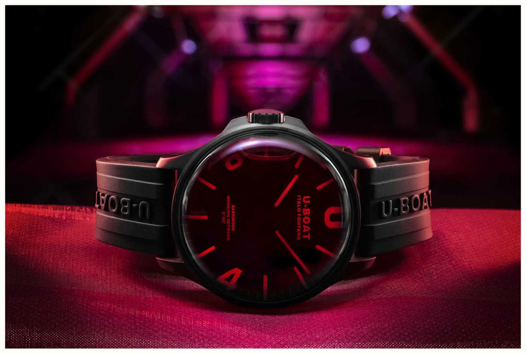 U-Boat Watch Darkmoon 44 Red Sapphire IP Black