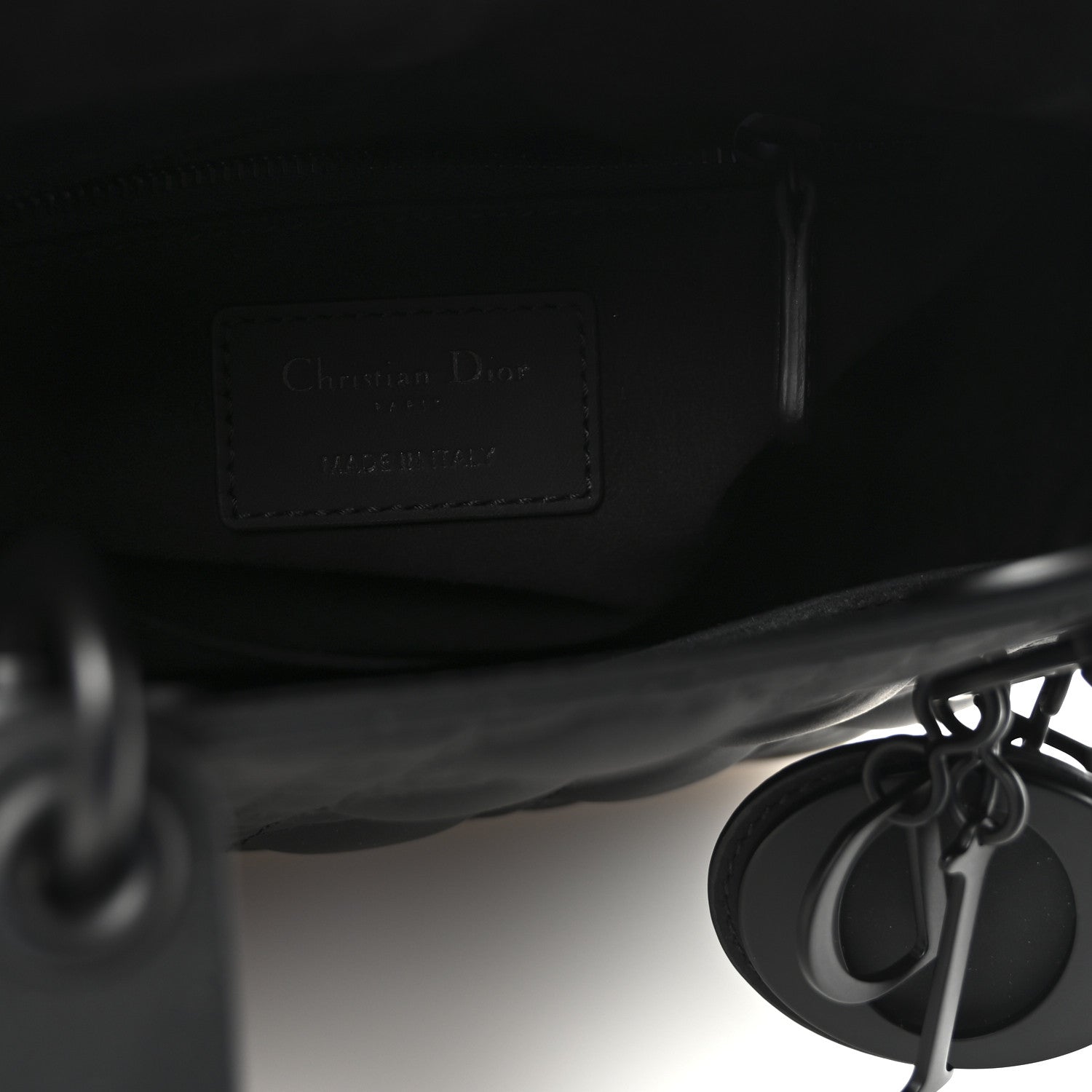 Ultra Matte Calfskin Cannage Small My ABCDior Lady Dior Black