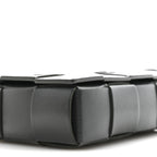 Calfskin Maxi Intreccio Cassette With Strap Bag Dark Green