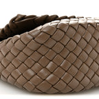 Nappa Intreccio Mini Cobble Shoulder Bag Taupe Grey
