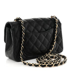 Caviar Quilted Mini Rectangular Flap Black