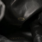 Caviar Quilted Drawstring Backpack Black