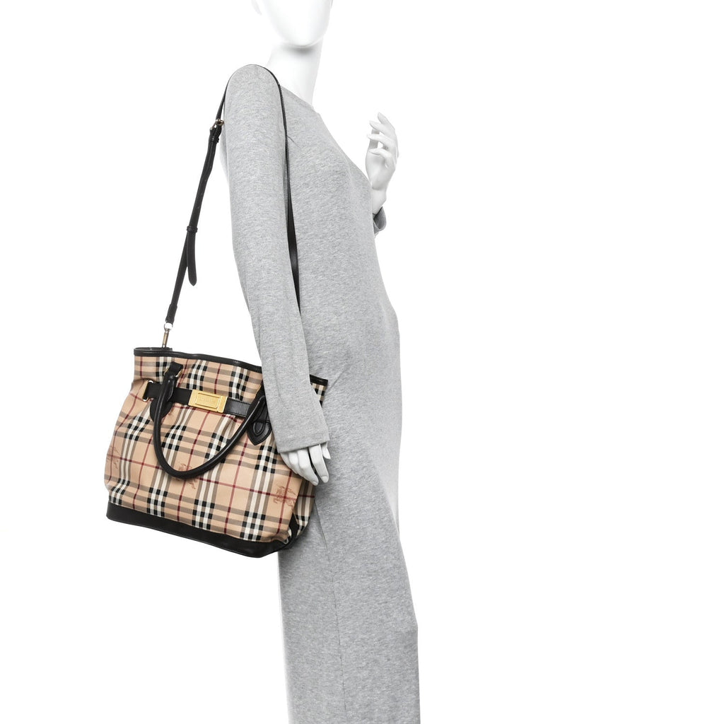 Haymarket Check Medium Golderton Tote Chocolate