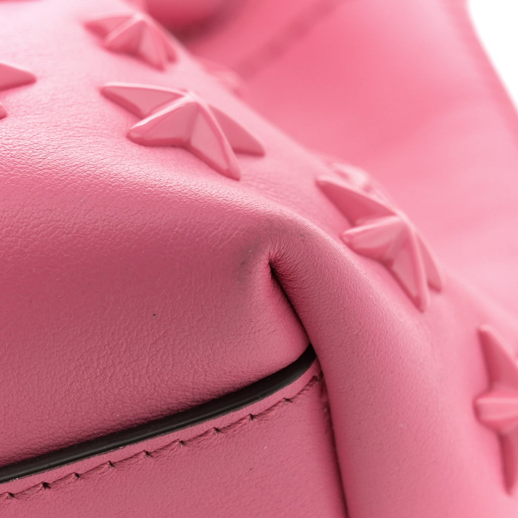 Calfskin Star Studded Bon Bon Bucket Bag Candy Pink