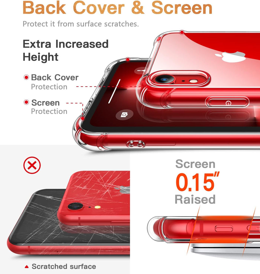 Entronix Case Compatible with iPhone XR - [Flexible] TPU Clear