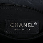 Metallic Aged Calfskin Quilted Mini Coco Handle Flap Charcoal