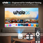N6 Pro Projector - 690 ANSI Lumens, Official Netflix 4K, Voice Control, Smart Android TV with Whale OS, 32GB ROM for Home Theater