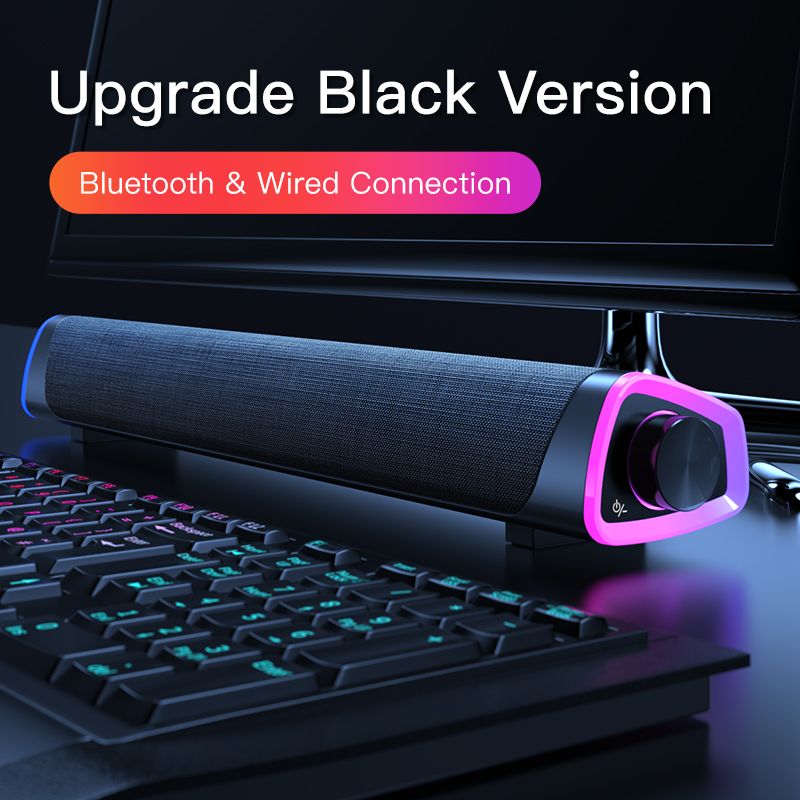 4D Computer Speaker Bar Stereo Sound Subwoofer  Speaker For Macbook Laptop Notebook PC Music Player Wired Loudspeaker