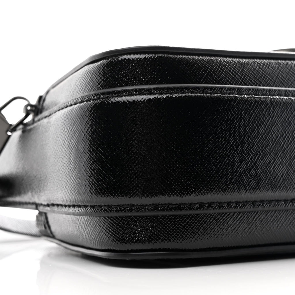 Saffiano Slingshot Shoulder Bag Black