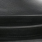 Calfskin Small Twin Skull Chain Crossbody Black