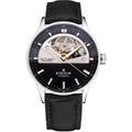 Edox Women's Automatic Watch Les Vauberts Open Heart 37mm Black