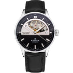 Edox Women's Automatic Watch Les Vauberts Open Heart 37mm Black