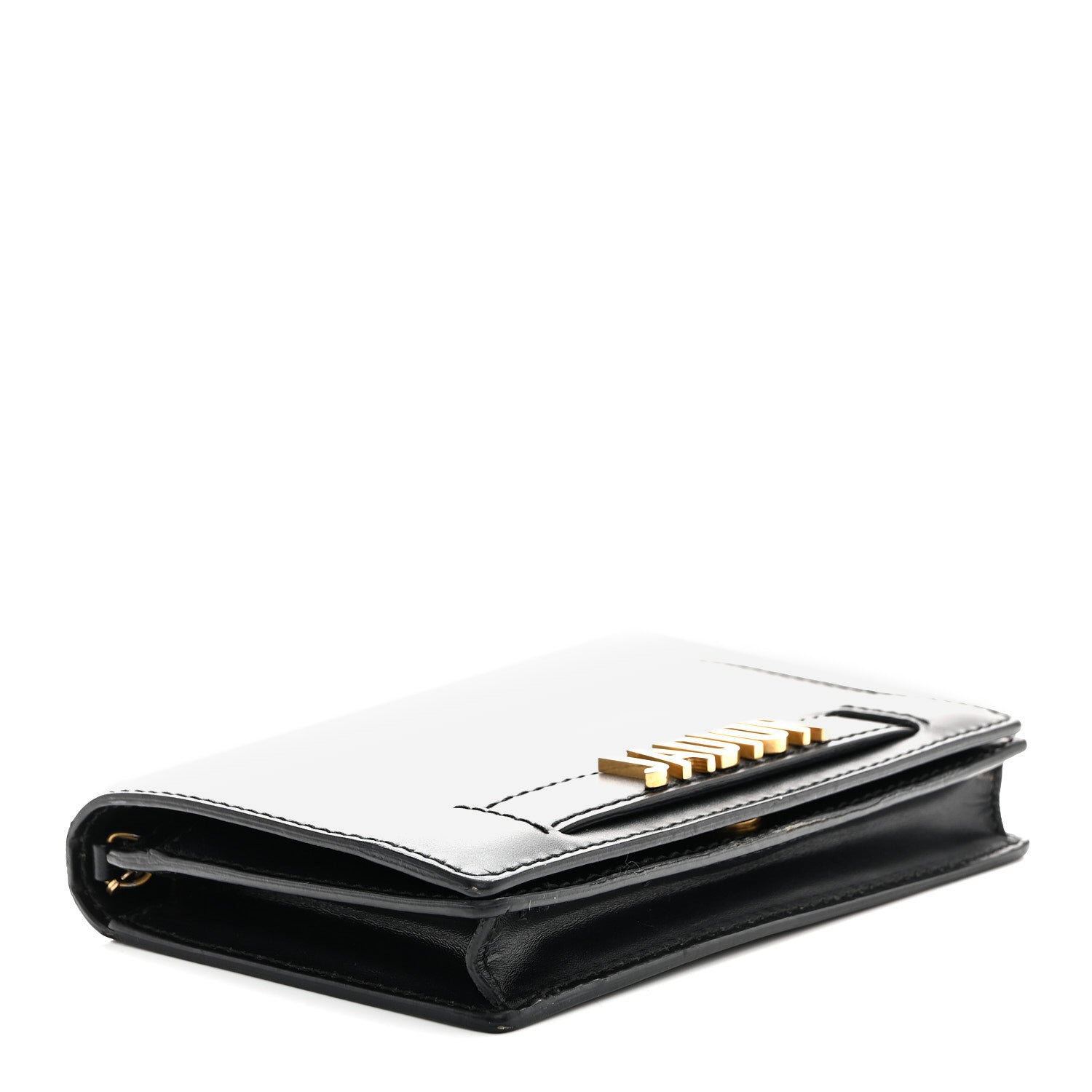Calfskin J'Adior Wallet on Chain Pouch Black