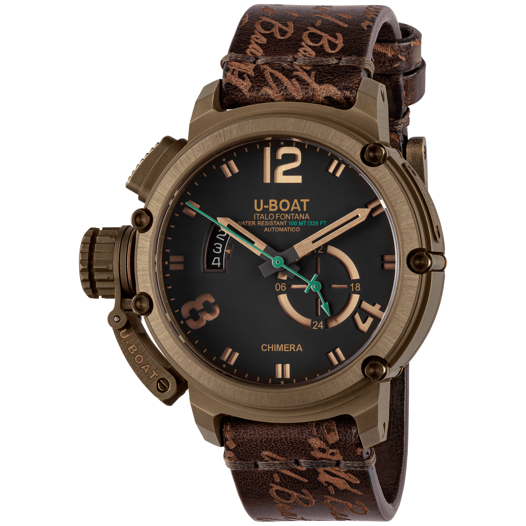 U-Boat Men's Watch Chimera 46mm Green Bronze