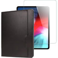 SAHARA - Black Business Folio Case with Tempered Glass Screen - iPad Pro 12.9" (4th, 5th, and 6th Generation)
