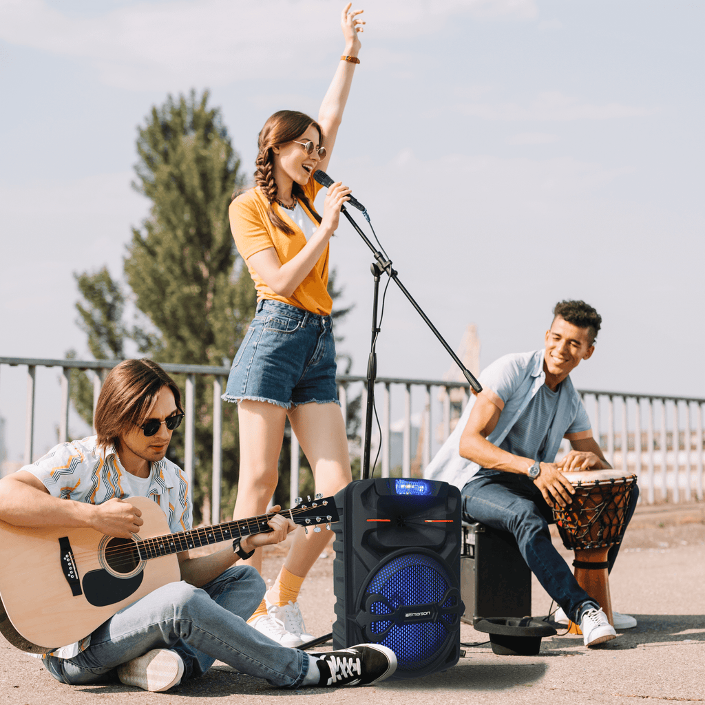 Portable 12" Bluetooth Party Speaker with Disco Lights