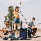 Portable 12" Bluetooth Party Speaker with Disco Lights