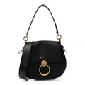 Grained Calfskin Large Tess Bag Black