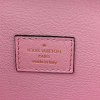 Ostrich Vanity Chain Pouch Pink