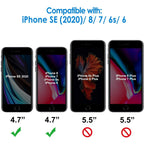 Entronix Anti-Spy Privacy Screen Protector Compatible with iPhone 8/7/SE (2nd Gen) - 2-Piece Combo