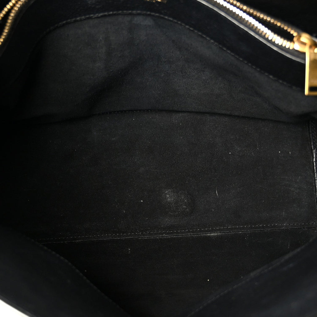 Grained Calfskin Small Supple Sac De Jour Black