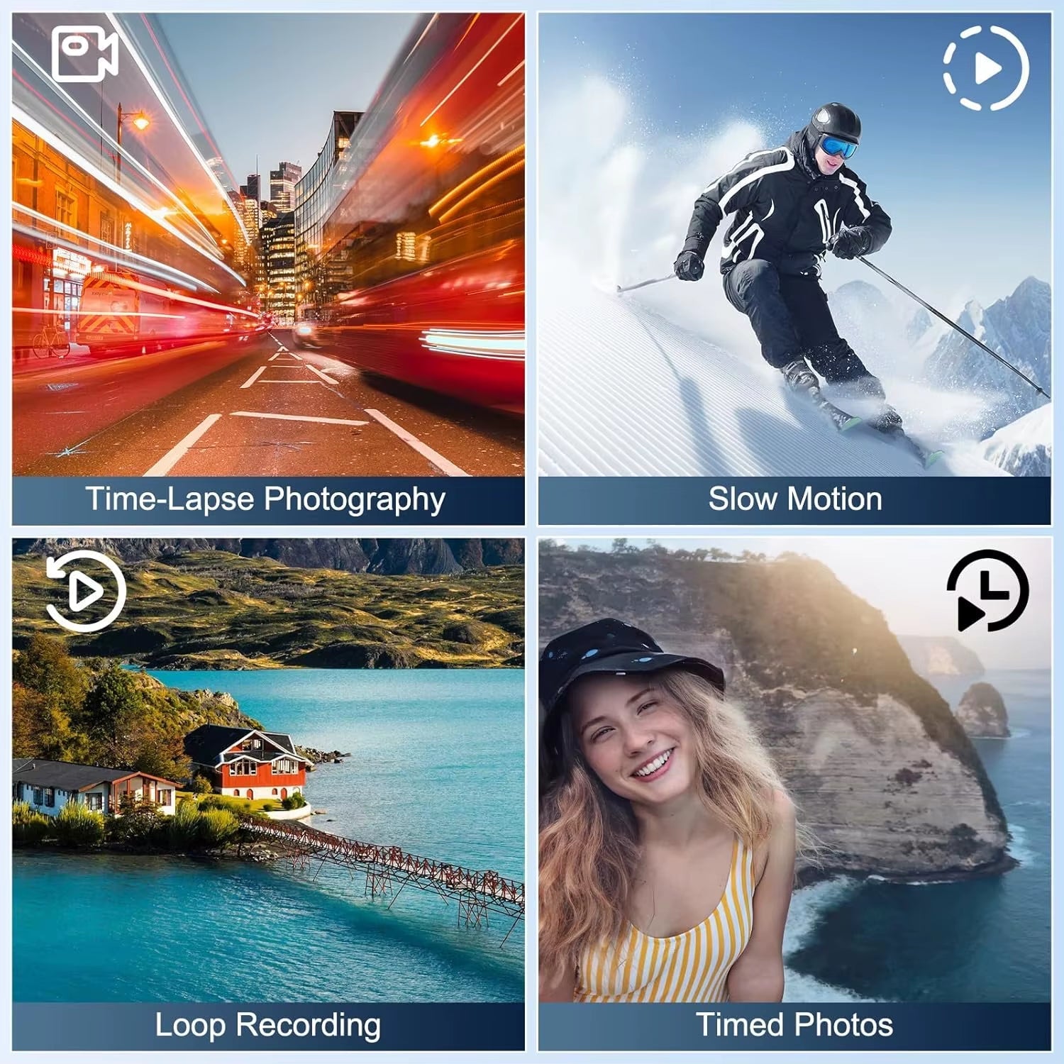 4K Camcorder with 48MP Vlogging Capability, Wi-Fi and App Control, Extended Battery Life, and 16X Zoom Functionality with 32gb Sd Card