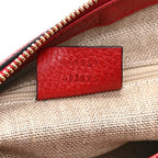 Dollar Calfskin GG Charm Satchel Red