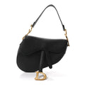 Grained Calfskin Saddle Bag Black