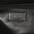 Lambskin Wide Puffer Tote Black