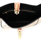 GG Supreme Monogram Snakeskin Small Jackie 1961 Hobo Beige Ebony