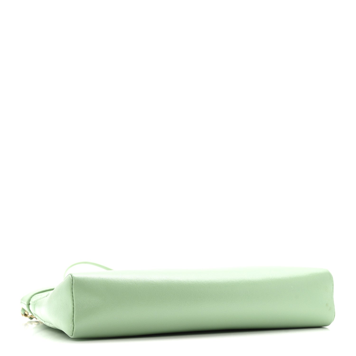 Shiny Lambskin Quilted Mini 31 Shopping Bag Light Green