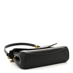Natural Smooth Calfskin Nano Rodeo Top Handle Handbag Black