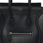 Smooth Calfskin Micro Luggage Navy Blue