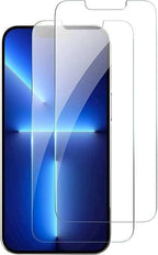 SAHARA - ZeroDamage Clear Tempered Glass Screen Protector (2-Pack) - iPhone 13 and iPhone 14